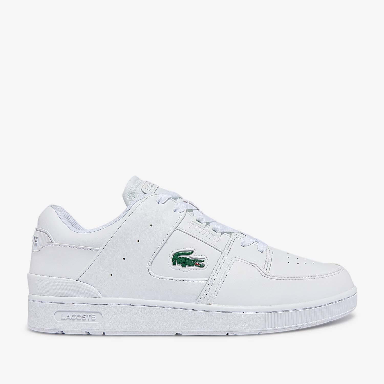White - Close up - Lacoste Mens Court Cage Leather Trainers