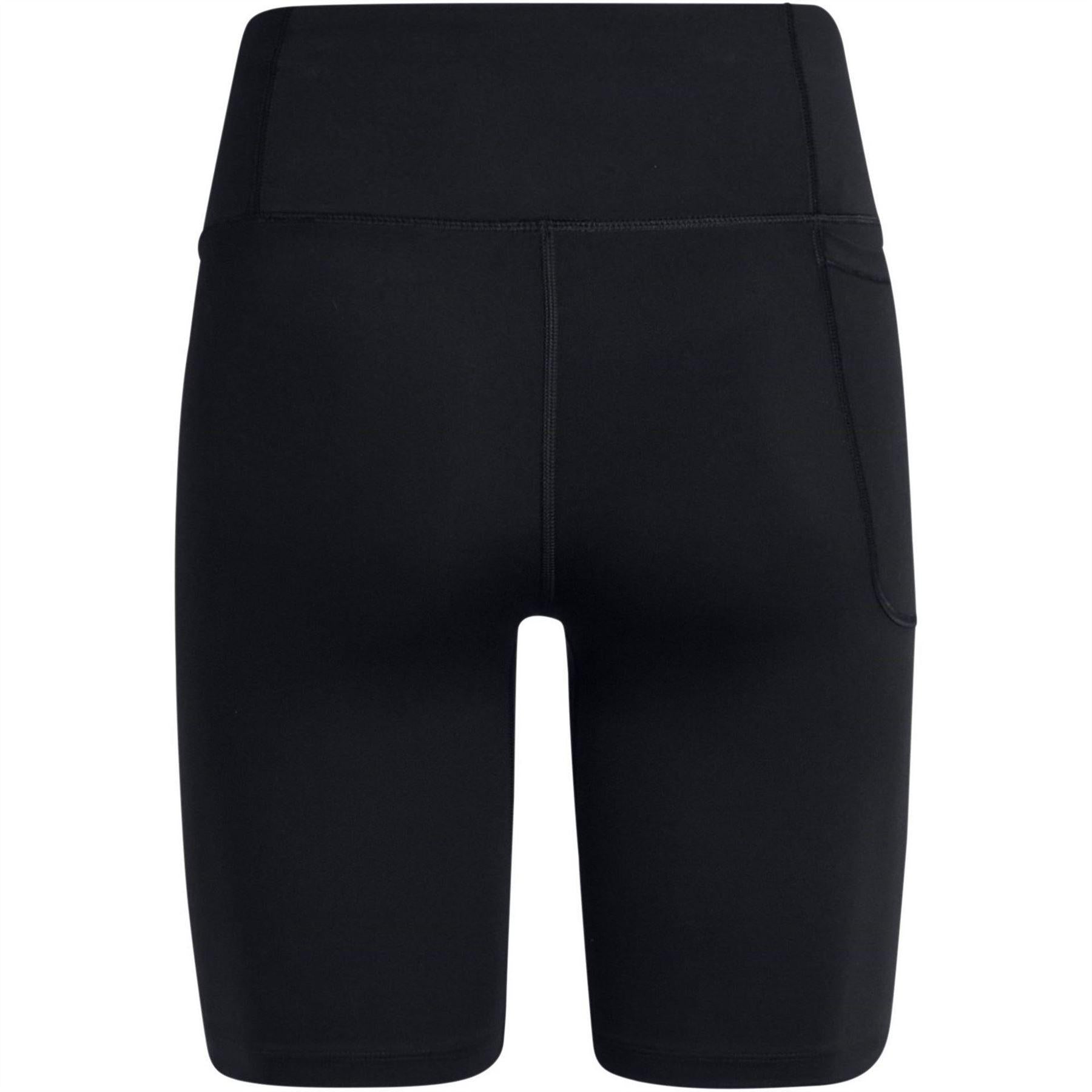 Black - Back - Under Armour Womens-Ladies Motion Performance High Waist Shorts