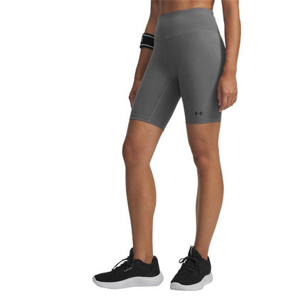 Green-Black - Front - Under Armour Womens-Ladies Motion Performance High Waist Shorts