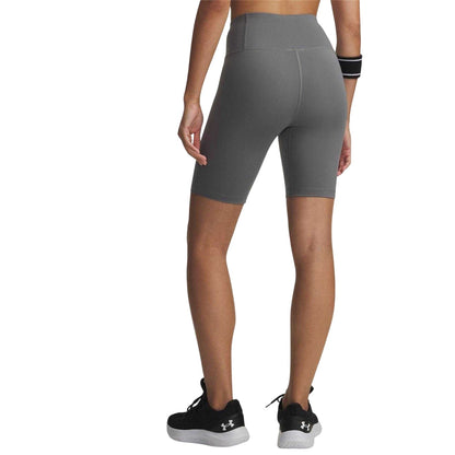 Green-Black - Back - Under Armour Womens-Ladies Motion Performance High Waist Shorts