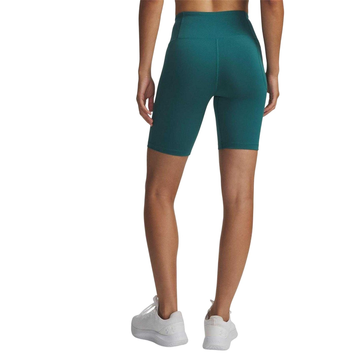 Green - Back - Under Armour Womens-Ladies Motion Performance High Waist Shorts