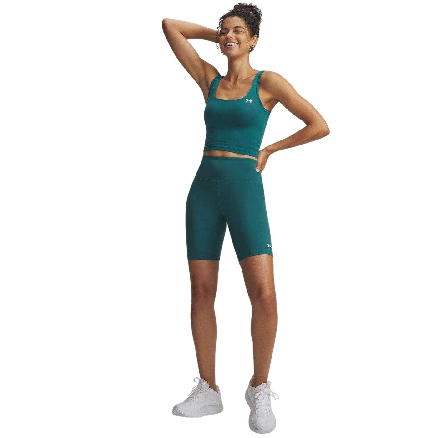 Green - Lifestyle - Under Armour Womens-Ladies Motion Performance High Waist Shorts