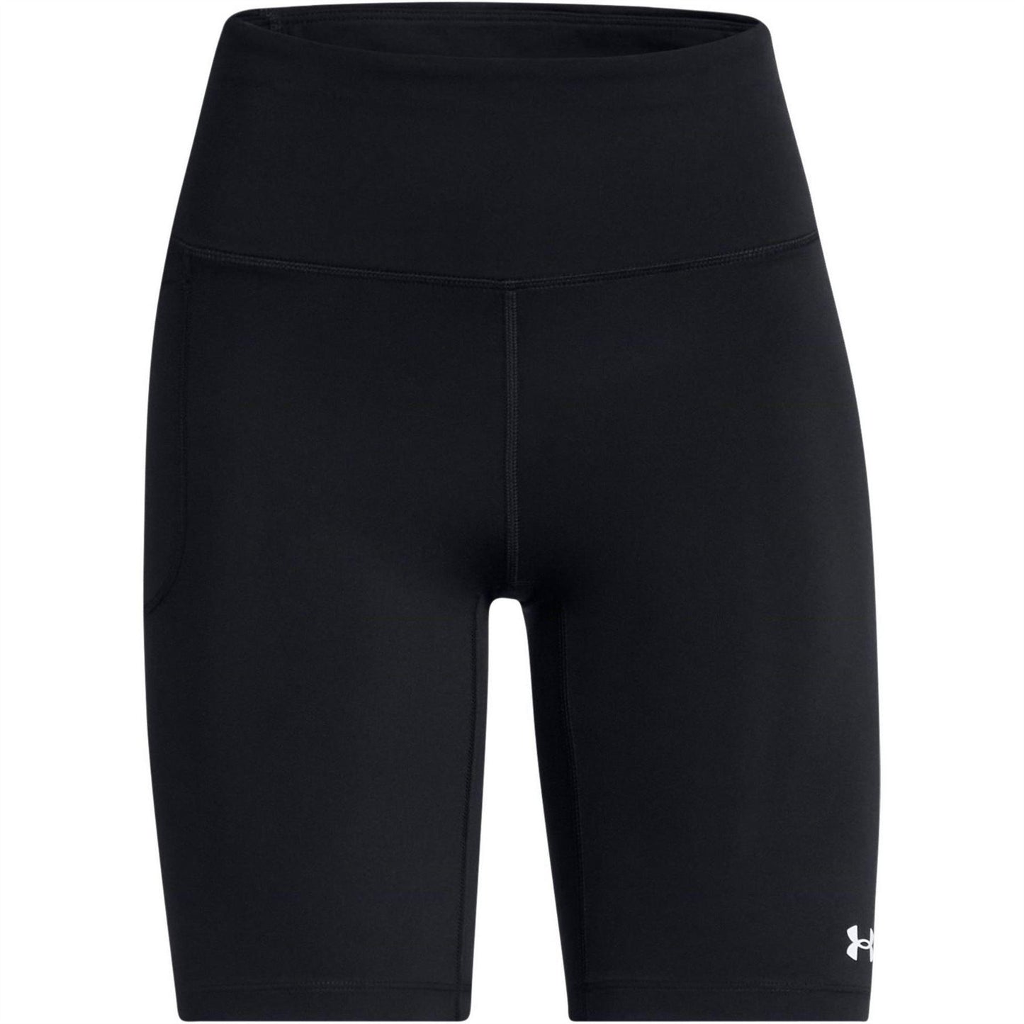 Black - Front - Under Armour Womens-Ladies Motion Performance High Waist Shorts