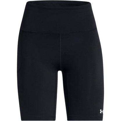 Black - Front - Under Armour Womens-Ladies Motion Performance High Waist Shorts