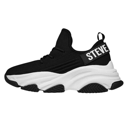 Black-White - Lifestyle - Steve Madden Womens-Ladies Protege Chunky Sole Trainers