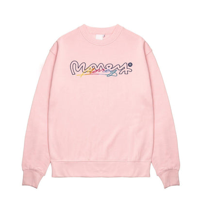 Rose Pink - Back - Money Unisex Adult Vice Crew Sweatshirt and Shorts Set