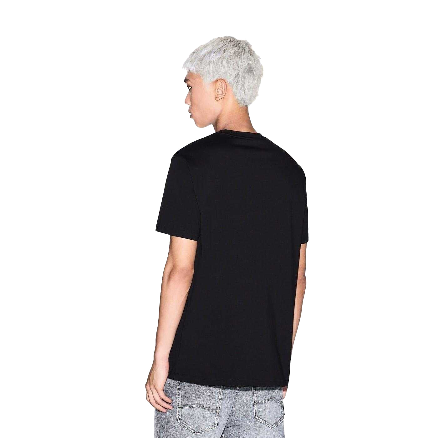 Black - Back - Armani Exchange Mens Cotton Blend T-Shirt