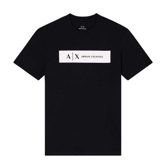 Black - Front - Armani Exchange Mens Cotton Blend T-Shirt