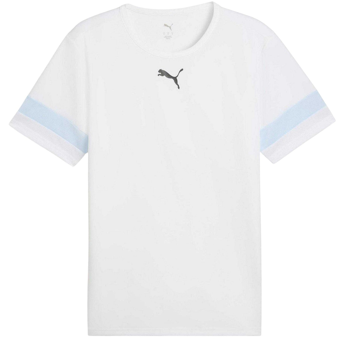 White-Blue - Front - Puma Mens Individual Rise Jersey Performance T-Shirt