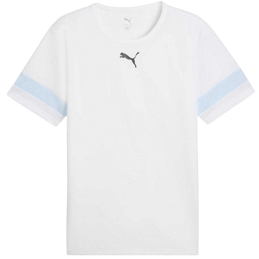 White-Blue - Front - Puma Mens Individual Rise Jersey Performance T-Shirt
