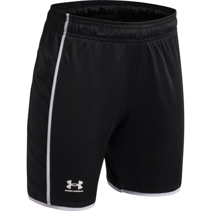 Black-White - Side - Under Armour Childrens-Kids Performance Shorts