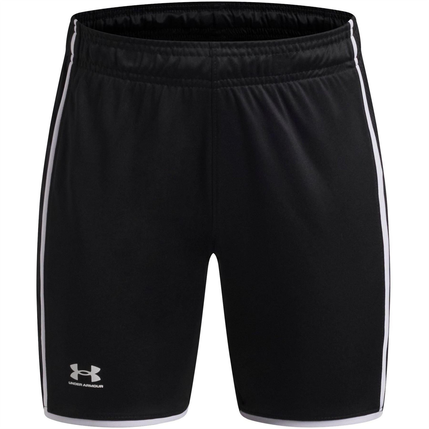 Black-White - Front - Under Armour Childrens-Kids Performance Shorts