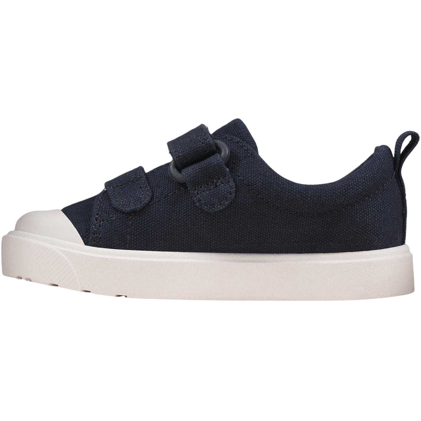 Navy-Canvas - Lifestyle - Clarks Childrens-Kids Bright Canvas Trainers