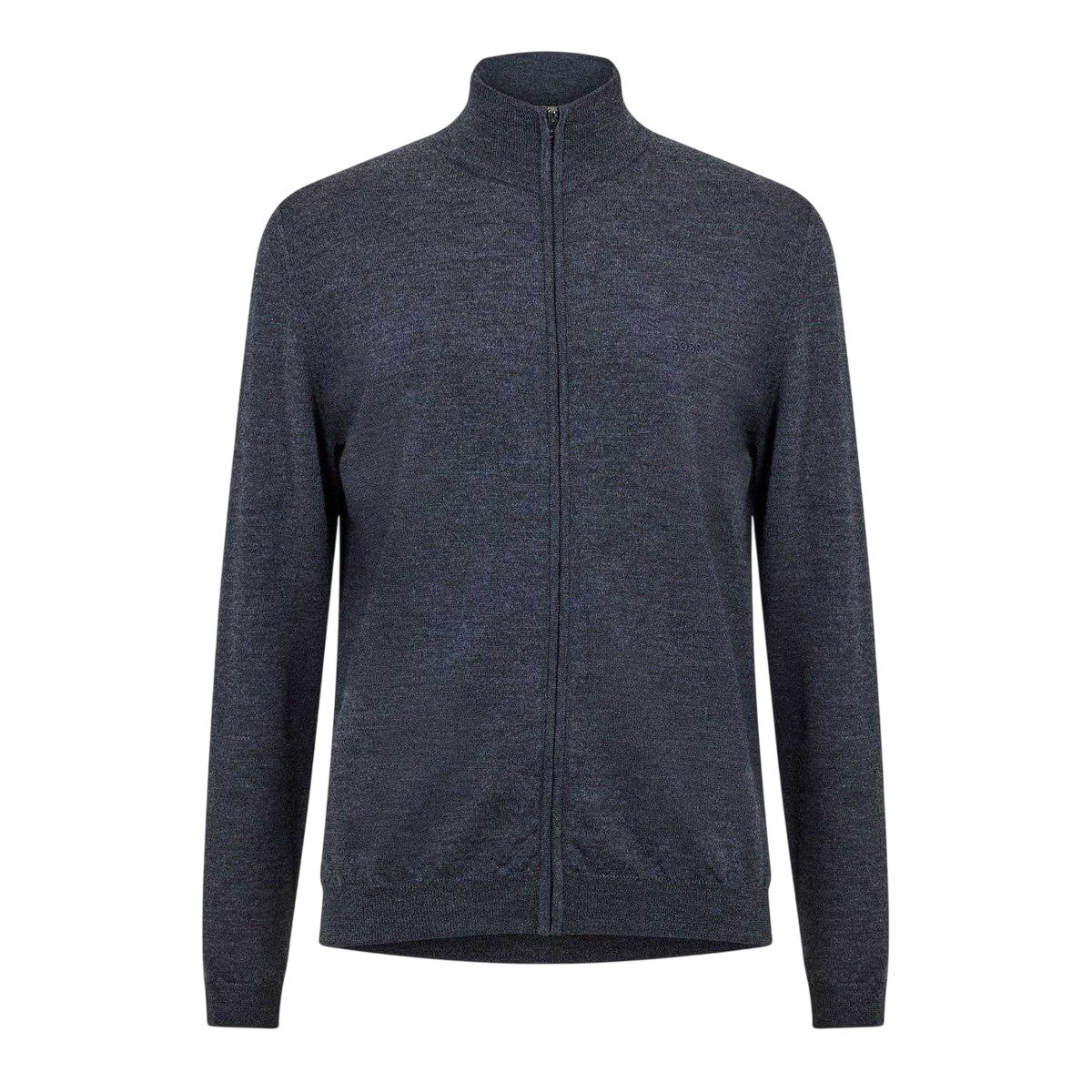 Medium Grey - Front - Boss Mens Full Zip Cardigan