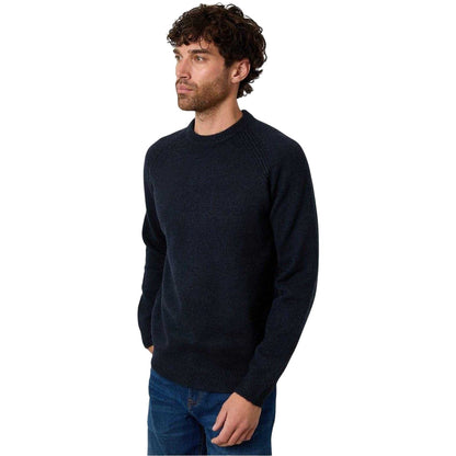 Navy - Front - Threadbare Mens Knitted Regular Raglan Jumper
