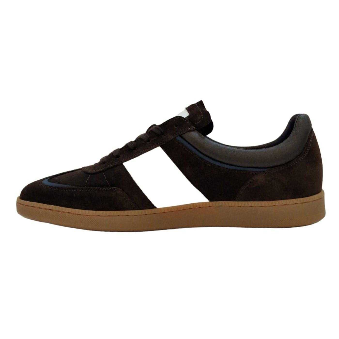 Brown-White - Lifestyle - Loyalti Mens Kalle Leather Trainers