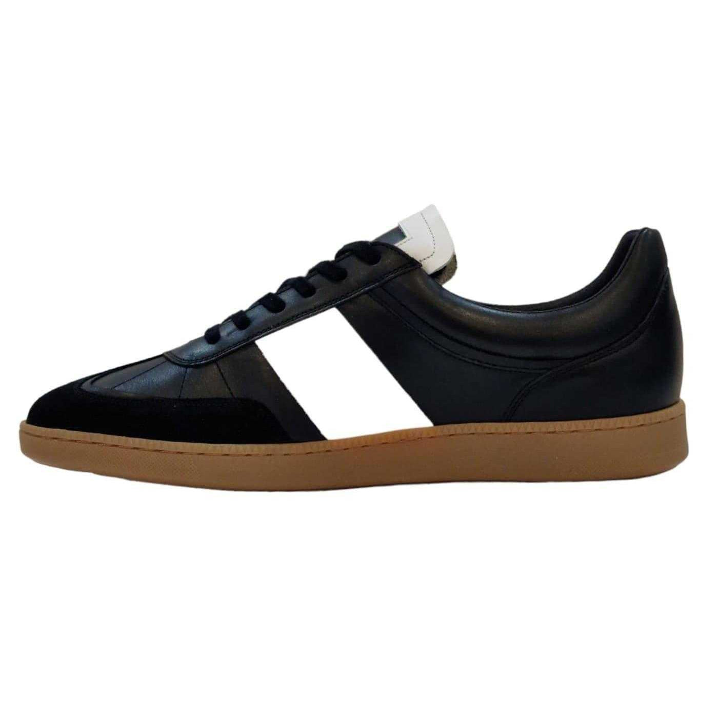 Black-White - Lifestyle - Loyalti Mens Kalle Leather Trainers