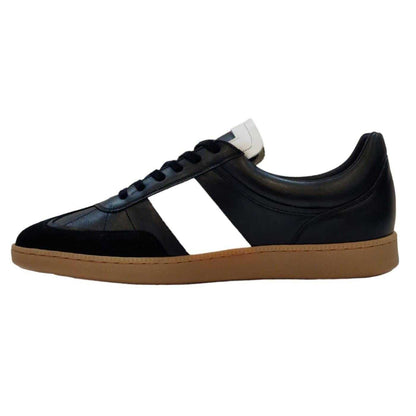 Black-White - Lifestyle - Loyalti Mens Kalle Leather Trainers