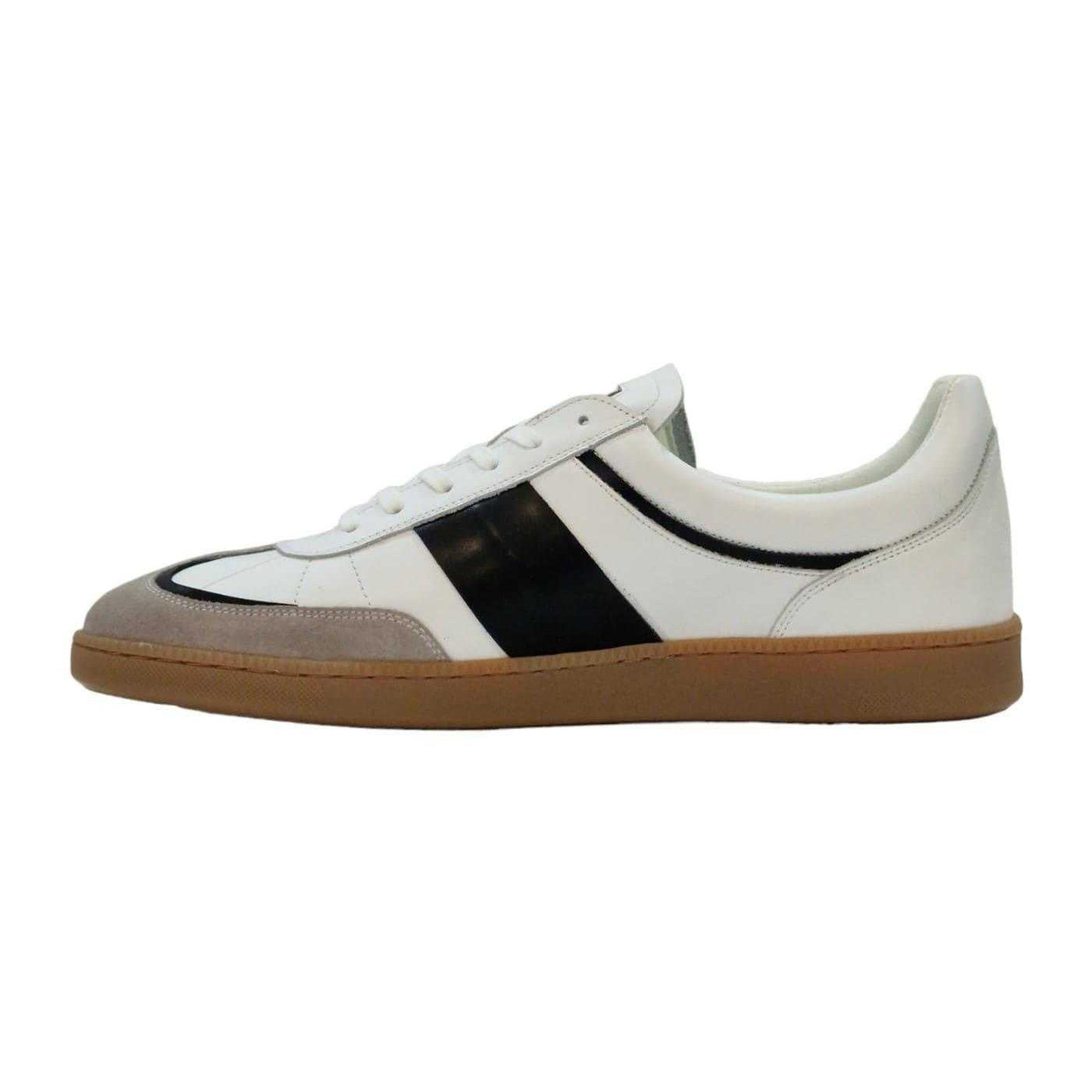 White-Black - Side - Loyalti Mens Kalle Leather Trainers