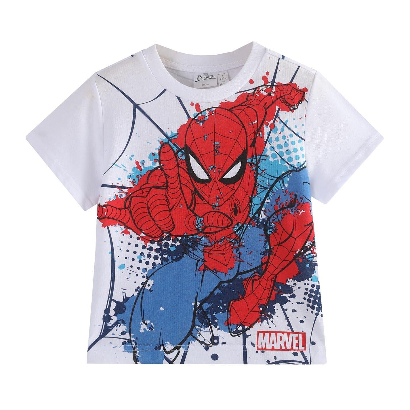 White - Back - Spider-Man Boys T-Shirt & Shorts Set