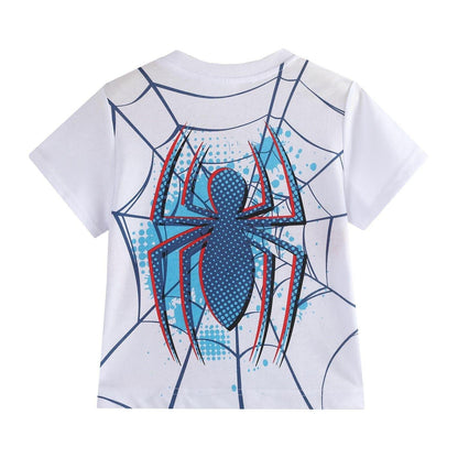 White - Side - Spider-Man Boys T-Shirt & Shorts Set