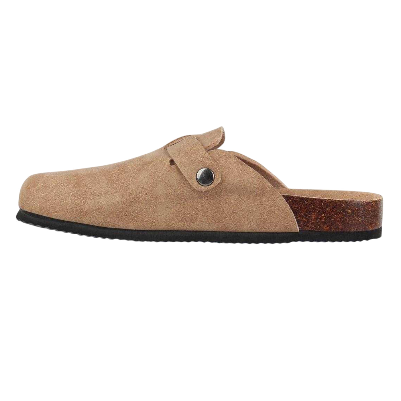 Sand - Back - Miso Womens-Ladies Faux Suede Flatform Mules