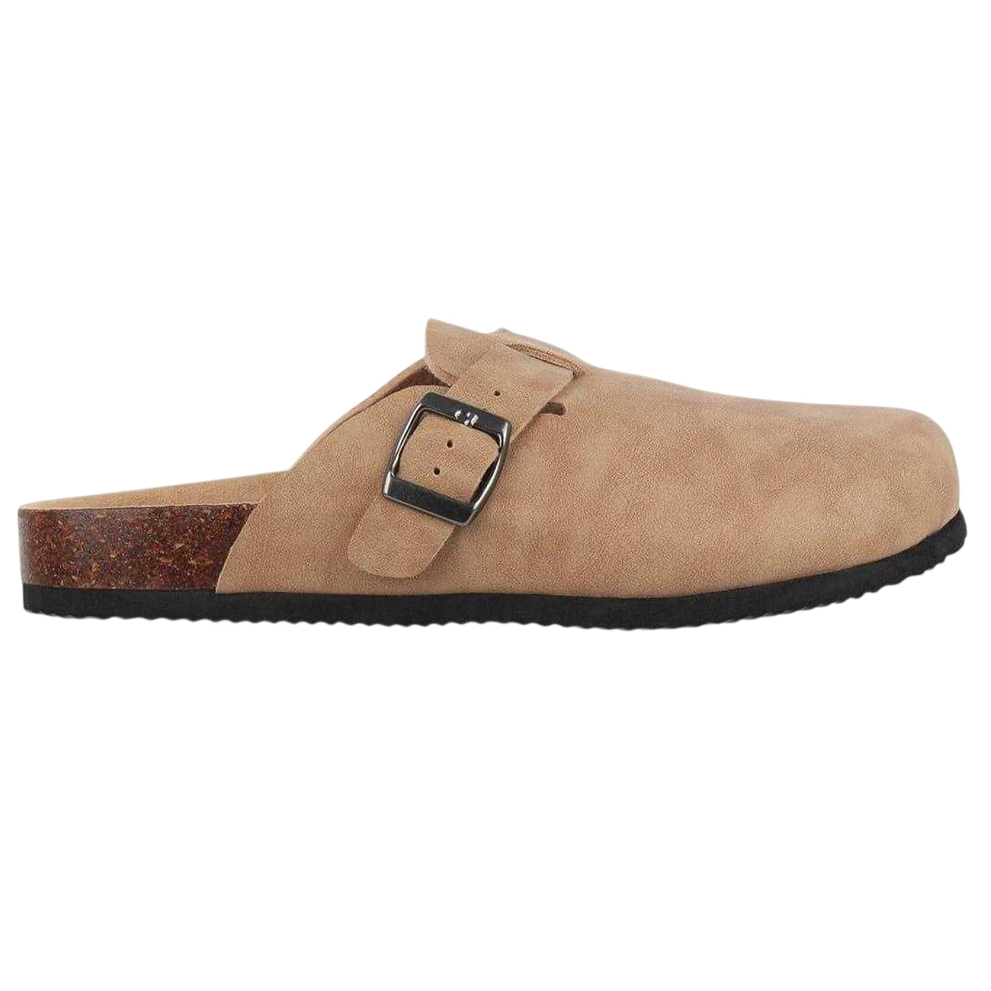 Sand - Front - Miso Womens-Ladies Faux Suede Flatform Mules