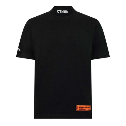 Black-White - Front - Heron Preston Mens CTMNB Jersey Oversized T-Shirt