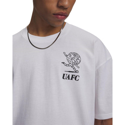 White - Side - Under Armour Mens GFB Earth Graphic Print Fitted T-Shirt