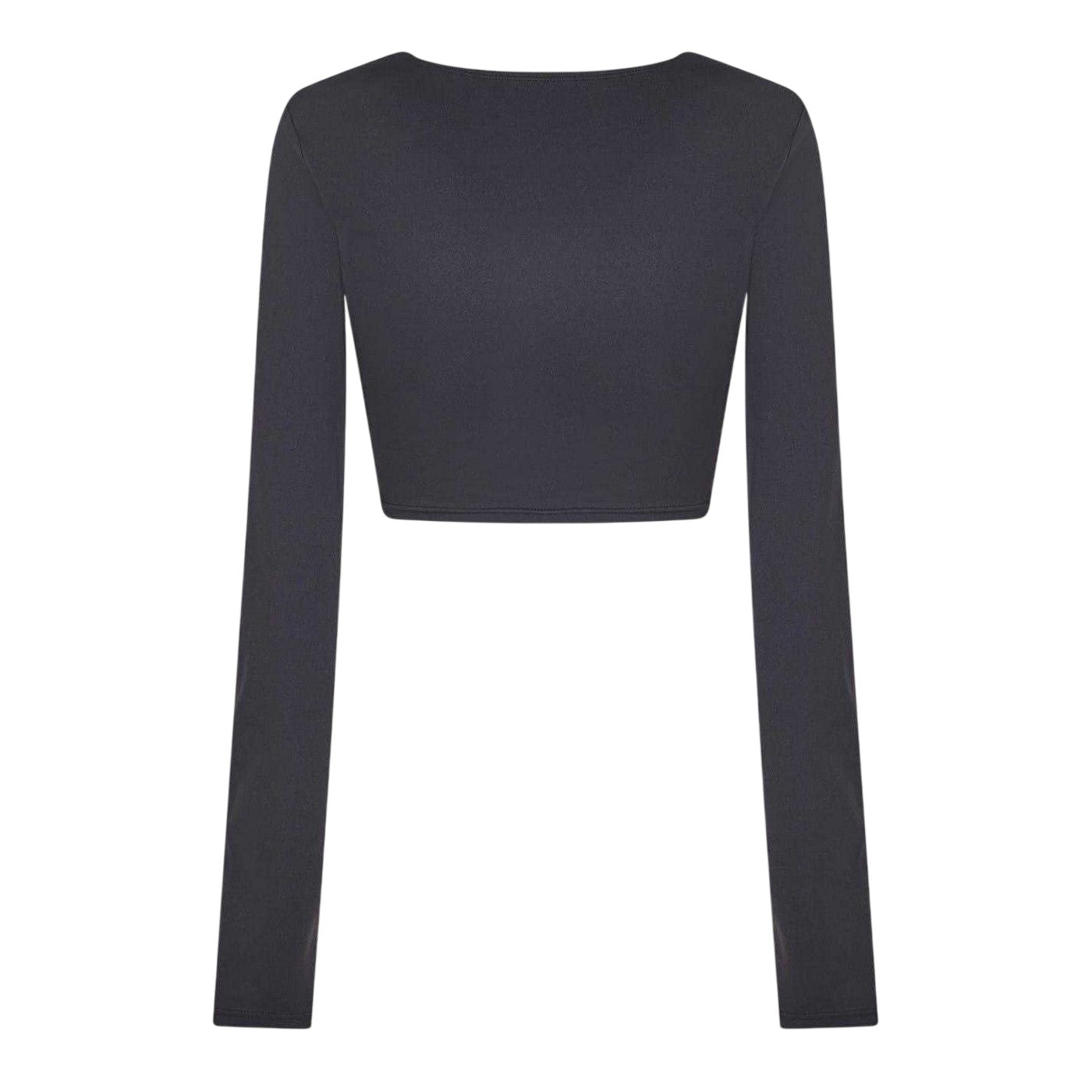 Black - Back - USA Pro Womens-Ladies Cropped Wrap Top