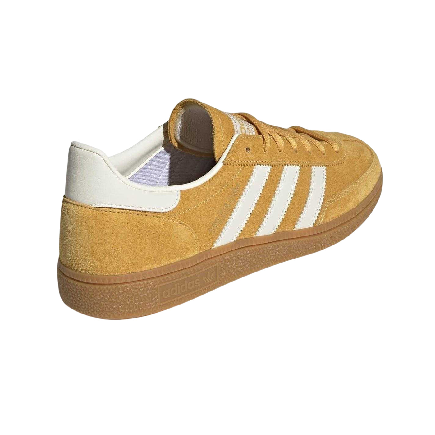Yellow-Creamy White - Back - Adidas Mens Spezial 3 Stripes Suede Handball Trainers