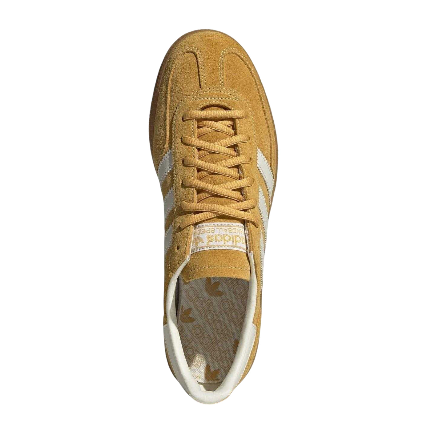 Yellow-Creamy White - Pack Shot - Adidas Mens Spezial 3 Stripes Suede Handball Trainers