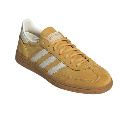Yellow-Creamy White - Front - Adidas Mens Spezial 3 Stripes Suede Handball Trainers