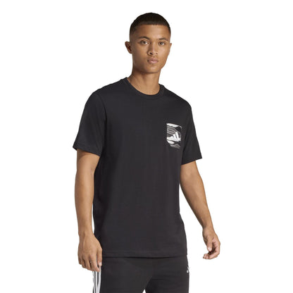 Black - Lifestyle - Adidas Mens Logo Pocket T-Shirt