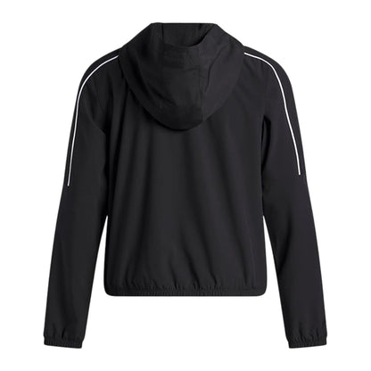 Black - Back - Under Armour Womens-Ladies Challenger Hooded Anorak Set