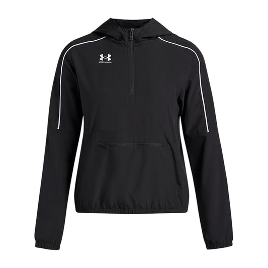 Black - Front - Under Armour Womens-Ladies Challenger Hooded Anorak Set