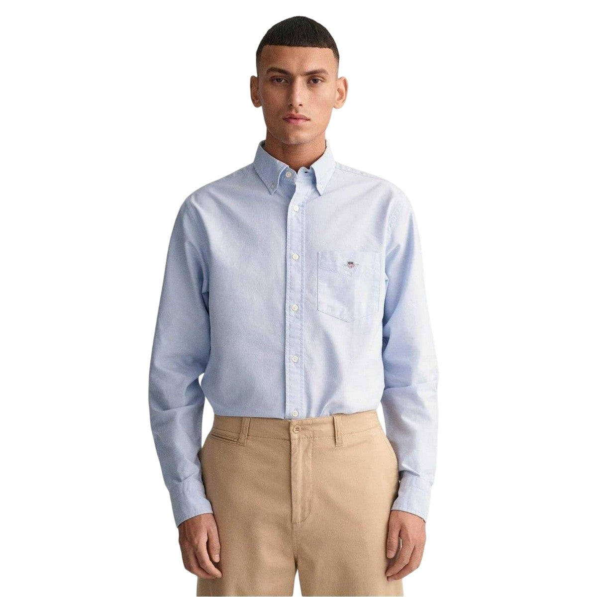 Pale Blue - Front - Gant Mens Oxford Shirt