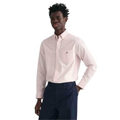 Pale Pink - Front - Gant Mens Oxford Shirt