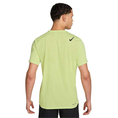 Lemon-Black - Back - Nike Mens Aeroswift Swoosh Dri-FIT Regular Top