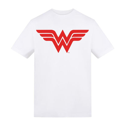 Wonder Red - Front - Wonder Woman Unisex Adult Chest Logo Regular T-Shirt