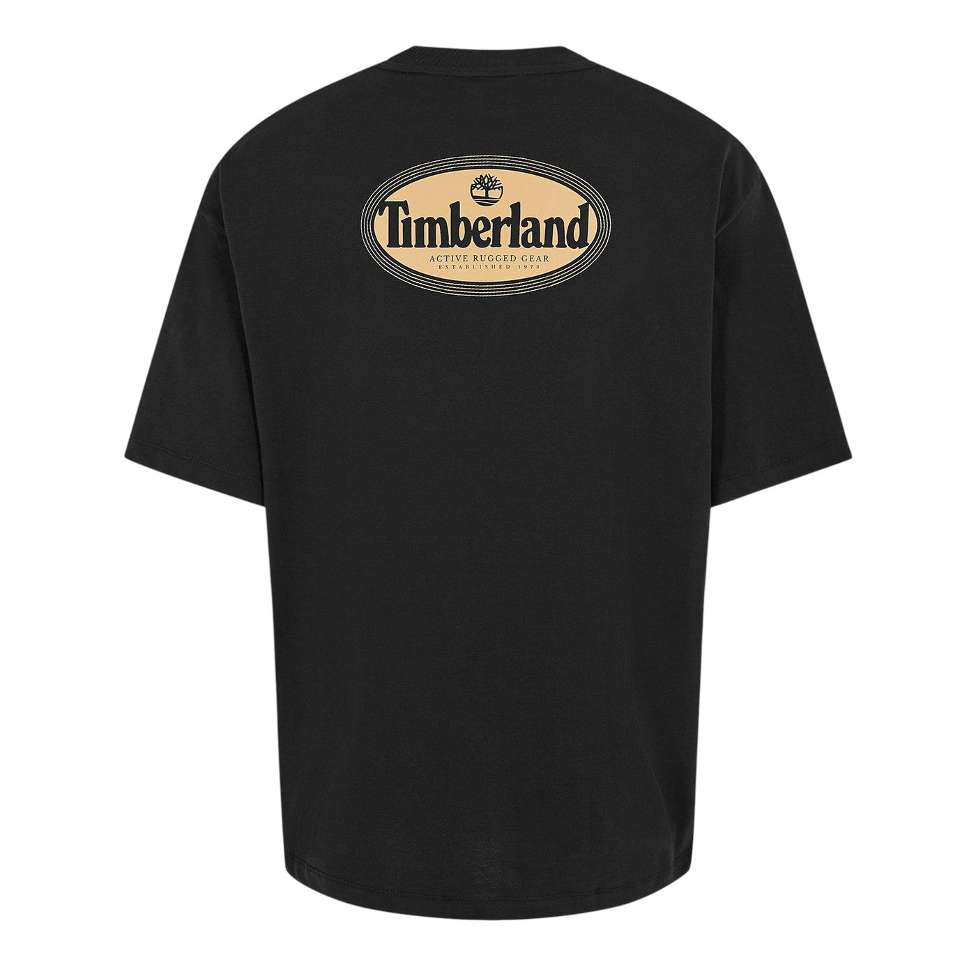 Black - Back - Timberland Mens Oval Logo Regular T-Shirt
