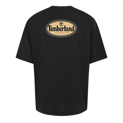 Black - Back - Timberland Mens Oval Logo Regular T-Shirt