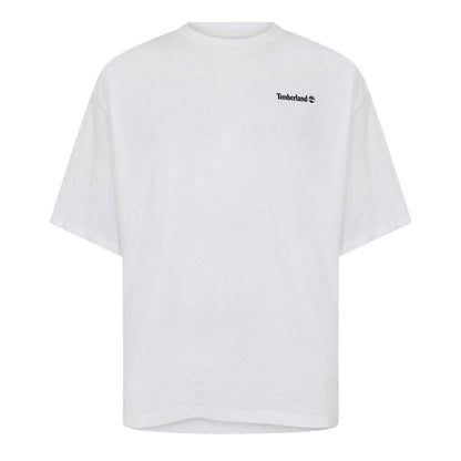 White - Front - Timberland Mens Oval Logo Regular T-Shirt