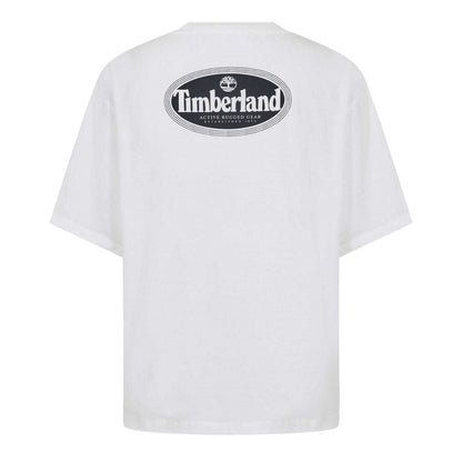 White - Back - Timberland Mens Oval Logo Regular T-Shirt