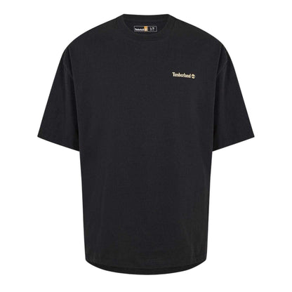 Black - Front - Timberland Mens Oval Logo Regular T-Shirt