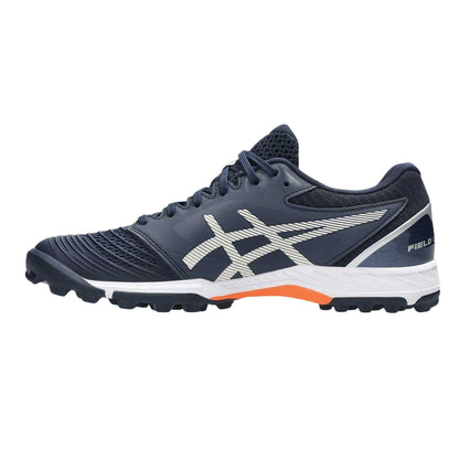 Midnight-Cream - Pack Shot - Asics Mens Ultimate FF Hockey Trainers