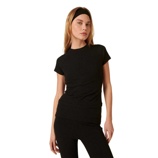 Black - Front - Nobody´s Child Womens-Ladies Round Neck Regular Raglan T-Shirt