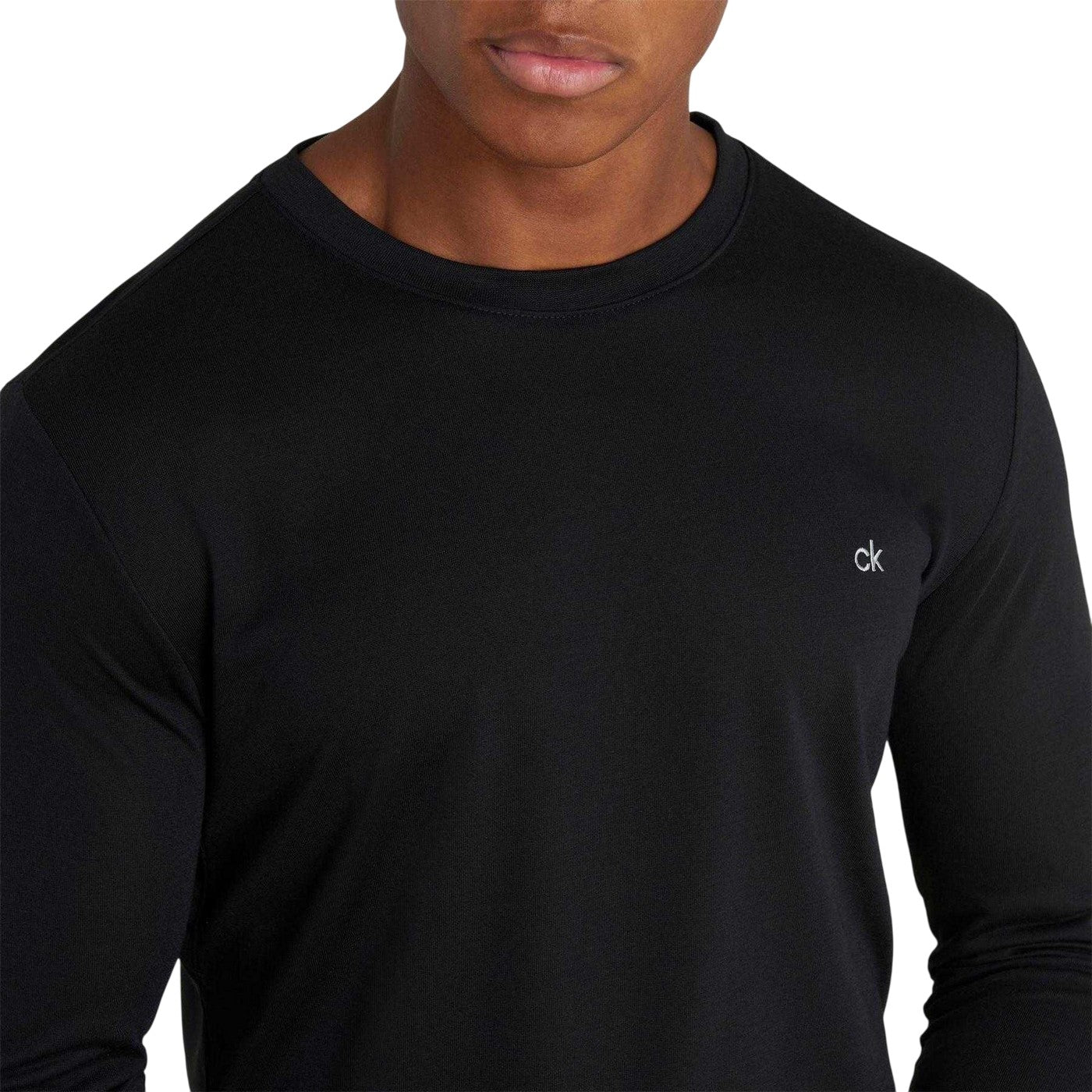 Black - Back - Calvin Klein Mens Embroidered Logo Slim Golf T-Shirt (Pack of 3)
