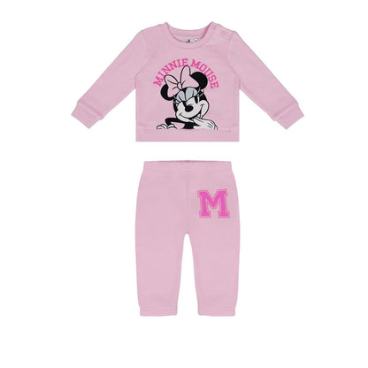 Pink - Front - Disney Baby Girls Minnie Mouse Loungewear Set