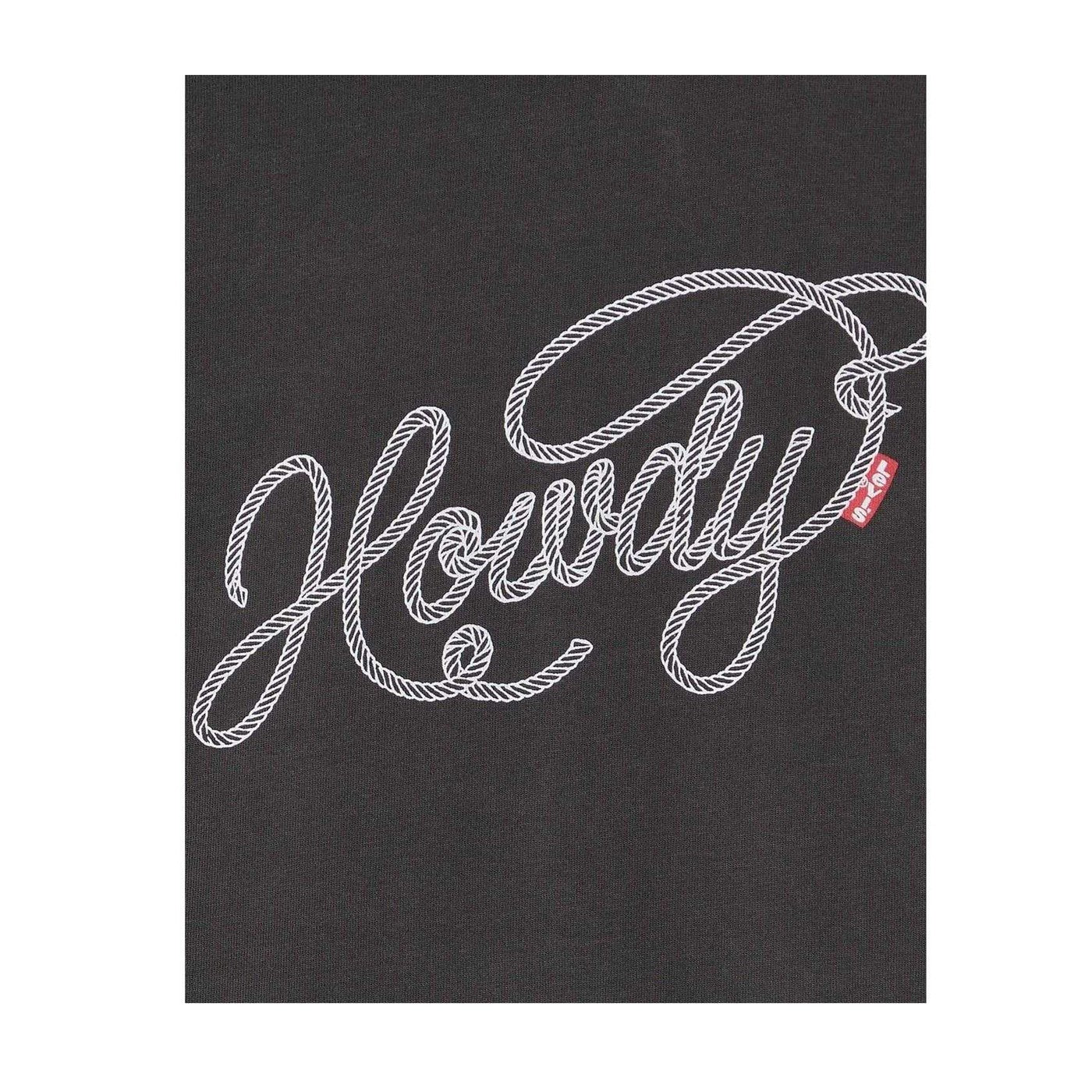 Black - Side - Levis Womens-Ladies Graphic Print Boyfriend T-Shirt